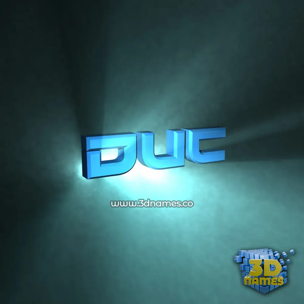 duc in Light Shine style - 3D name wallpaper