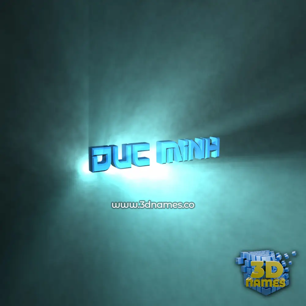 duc minh in Light Shine style - 3D name wallpaper