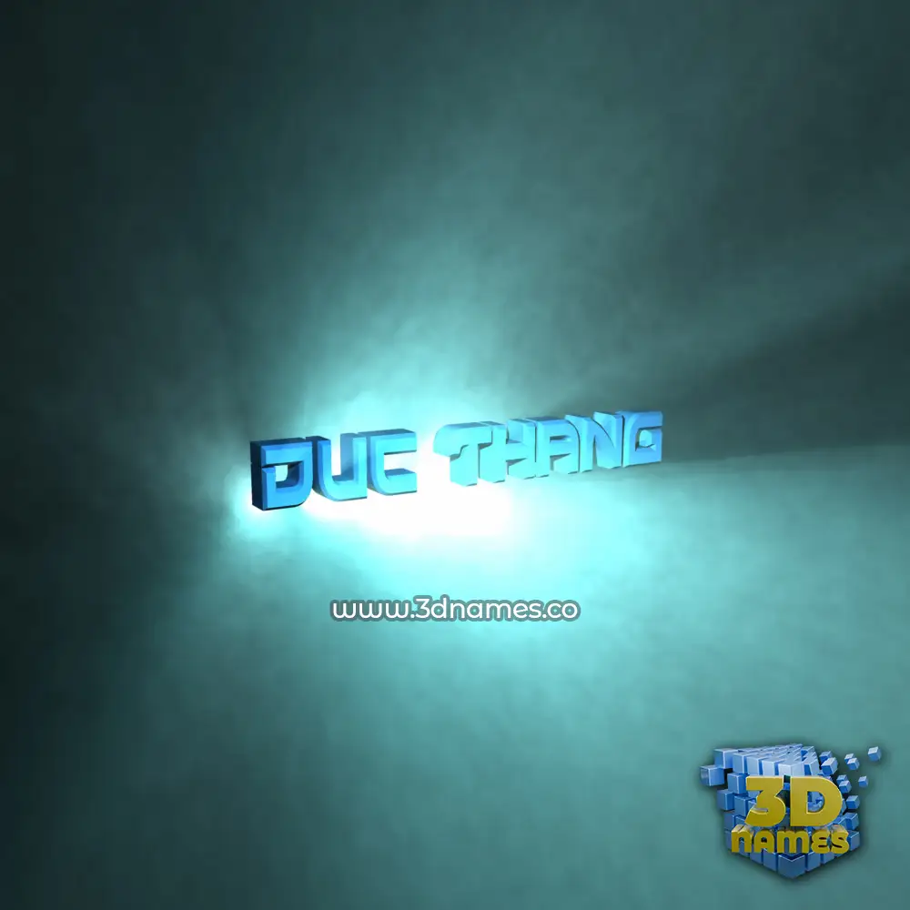 duc thang in Light Shine style - 3D name wallpaper