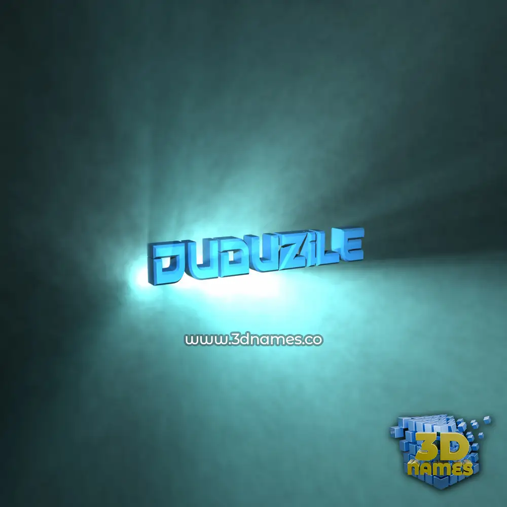 duduzile in Light Shine style - 3D name wallpaper