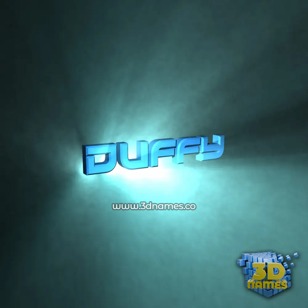 duffy in Light Shine style - 3D name wallpaper