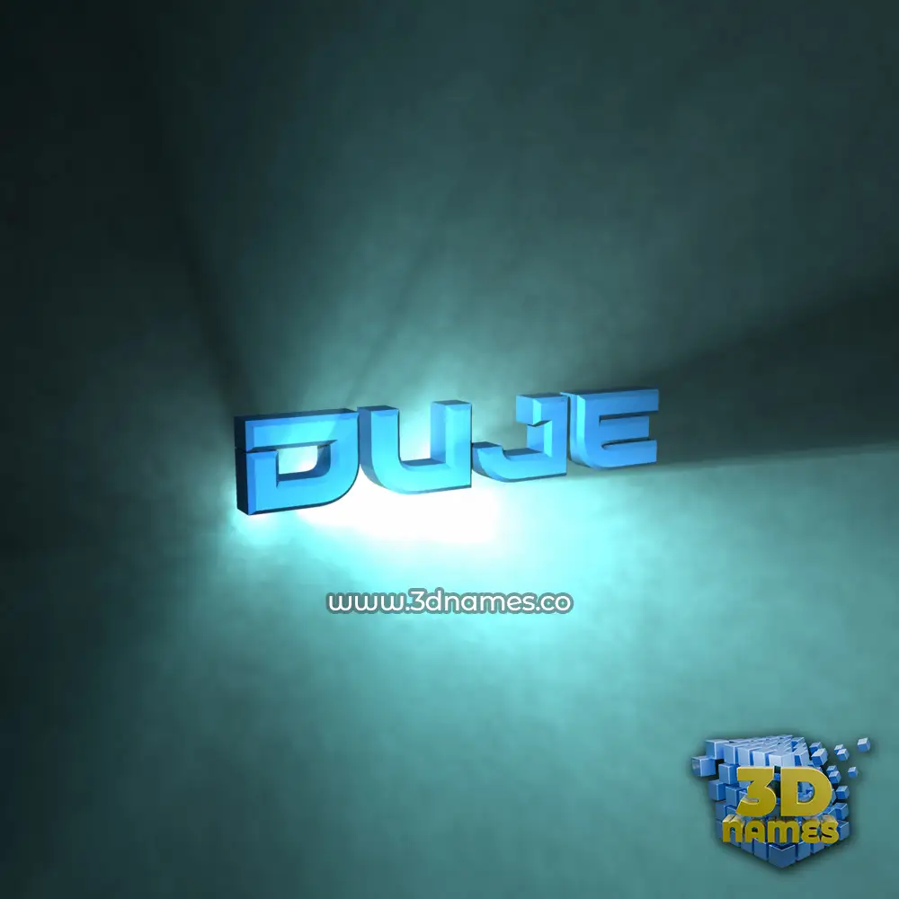 duje in Light Shine style - 3D name wallpaper