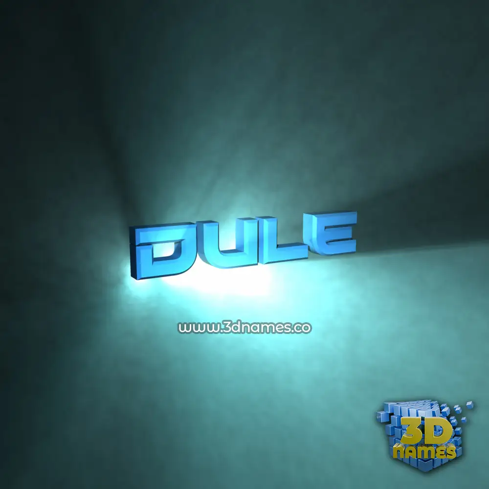 dule in Light Shine style - 3D name wallpaper