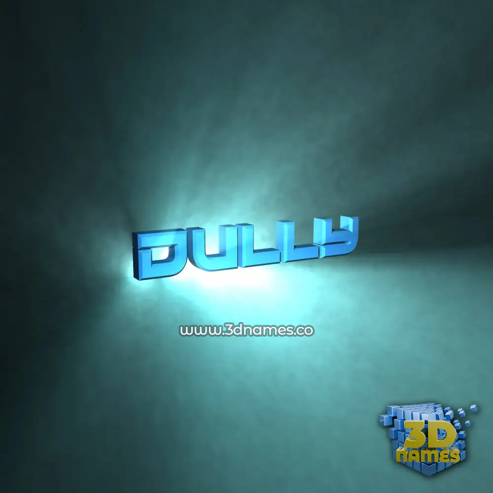 dully in Light Shine style - 3D name wallpaper
