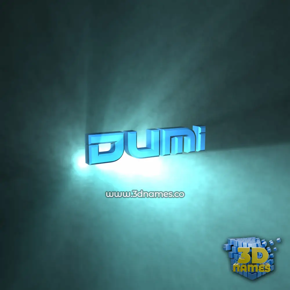 dumi in Light Shine style - 3D name wallpaper