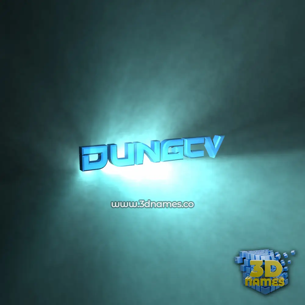 dungcv in Light Shine style - 3D name wallpaper