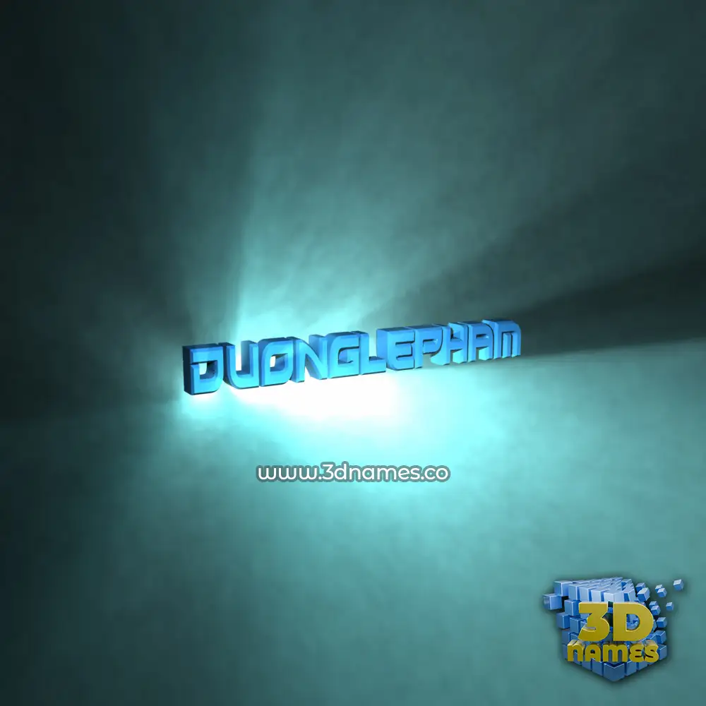 duonglepham in Light Shine style - 3D name wallpaper