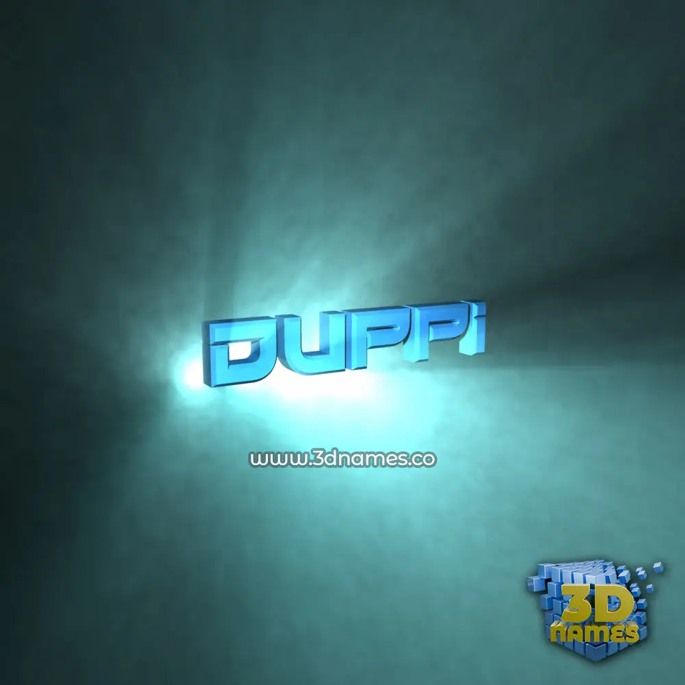 duppi in Light Shine style - 3D name wallpaper
