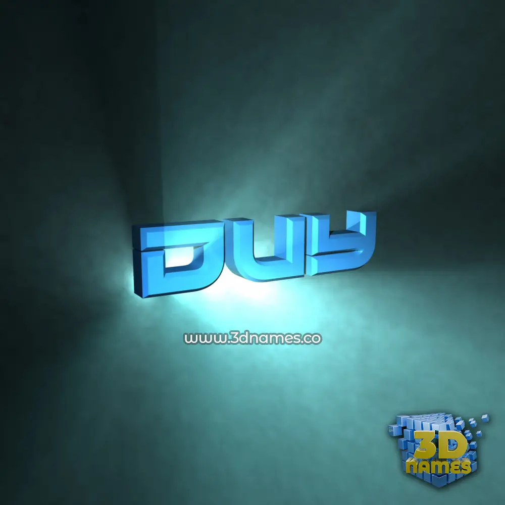 duy in Light Shine style - 3D name wallpaper