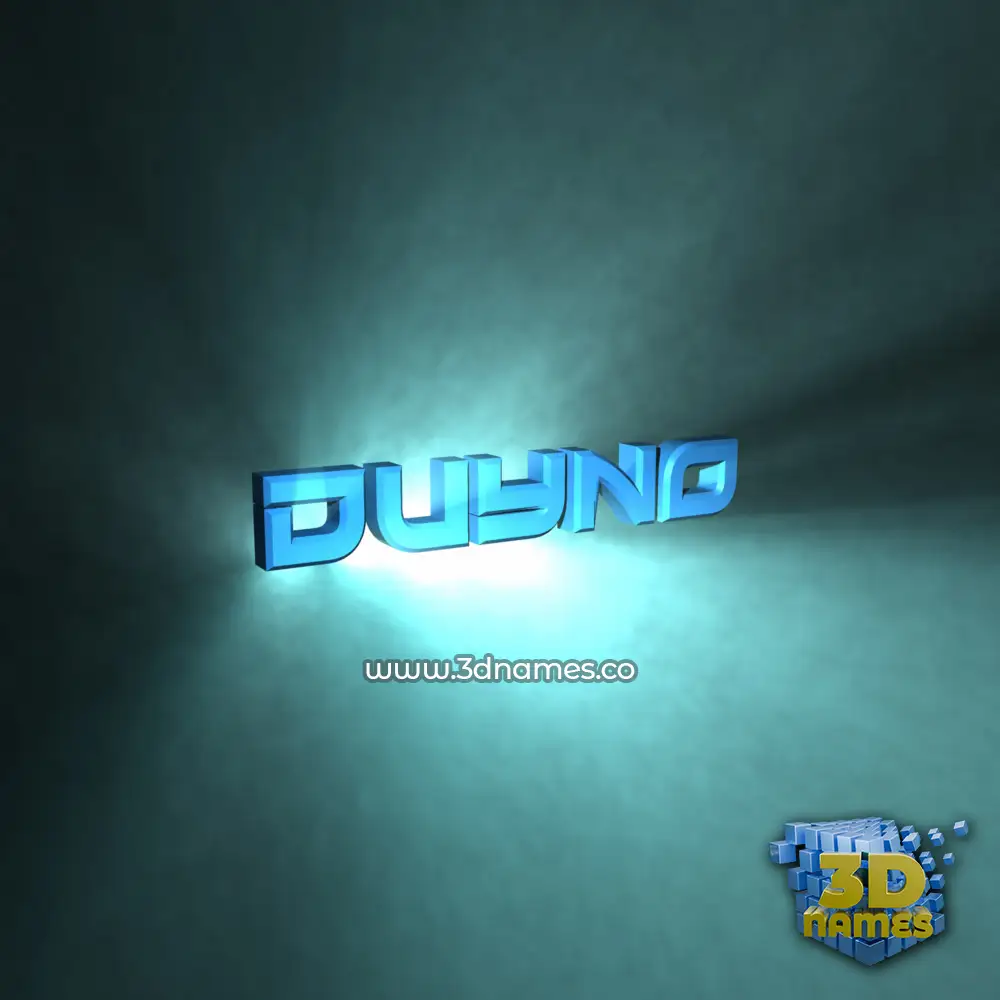 duyno in Light Shine style - 3D name wallpaper