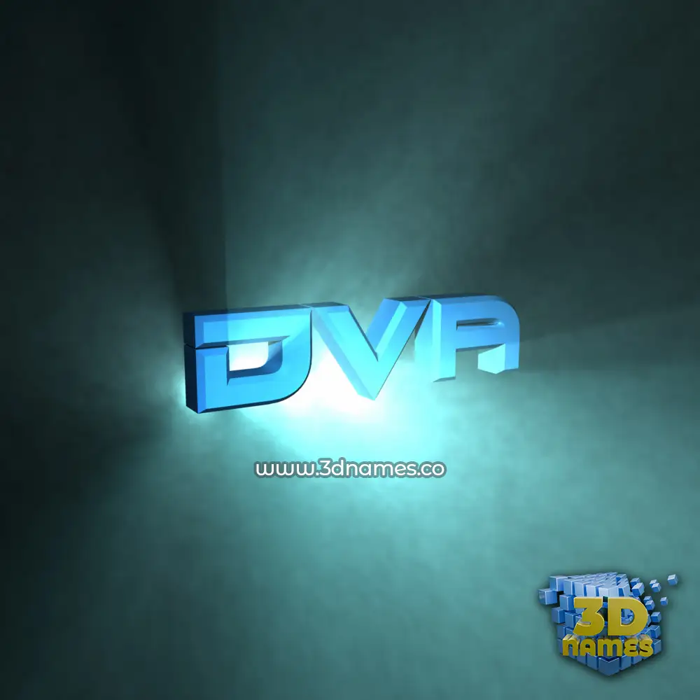 dva in Light Shine style - 3D name wallpaper