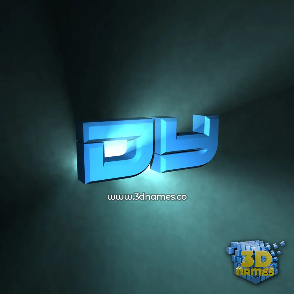 dy in Light Shine style - 3D name wallpaper
