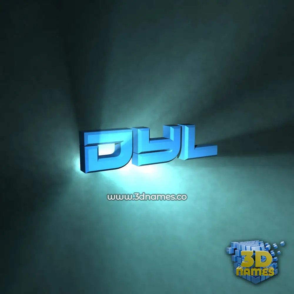 dyl in Light Shine style - 3D name wallpaper