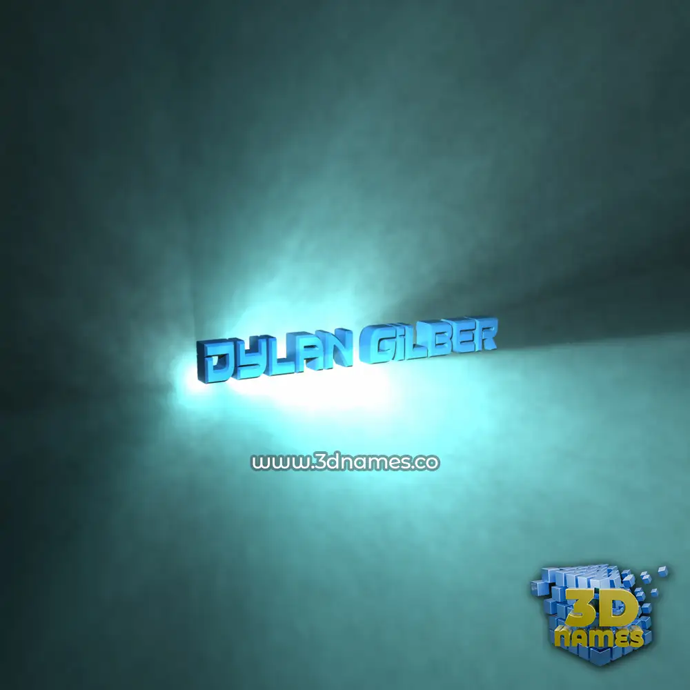 dylan gilber in Light Shine style - 3D name wallpaper