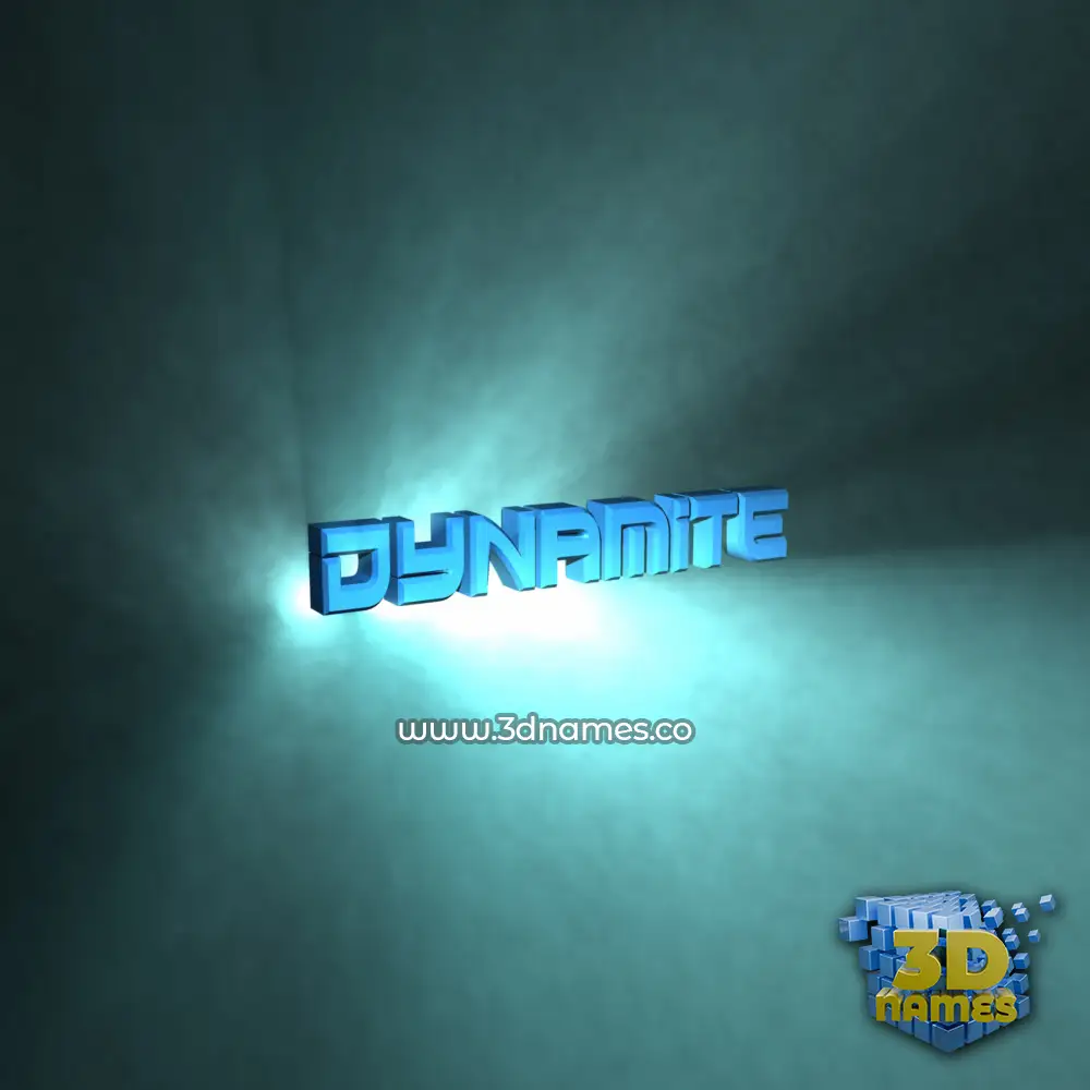 dynamite in Light Shine style - 3D name wallpaper