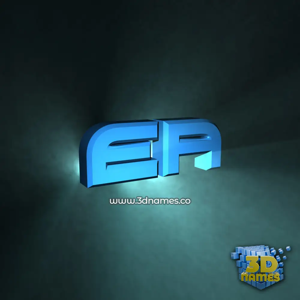 ea in Light Shine style - 3D name wallpaper