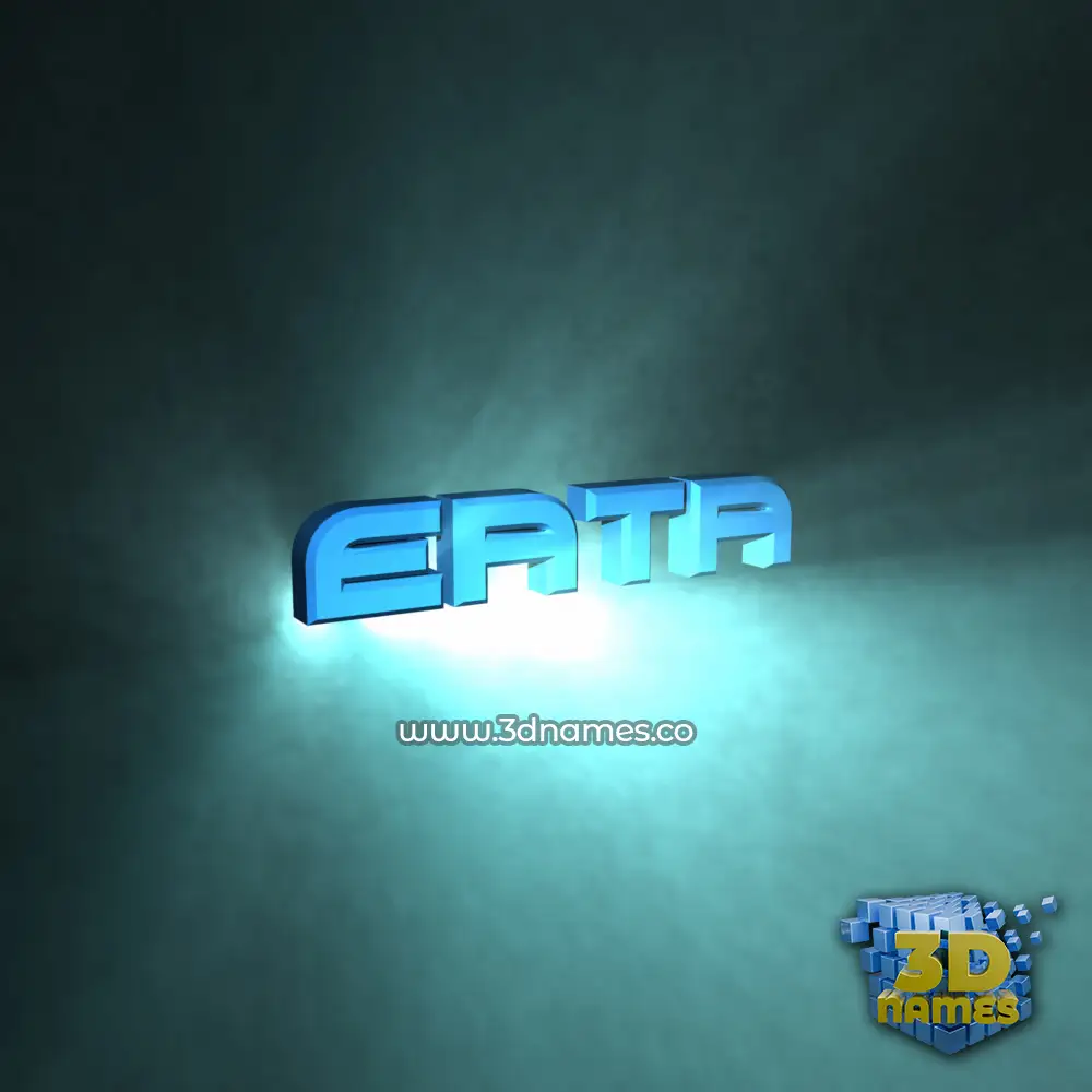 eata in Light Shine style - 3D name wallpaper