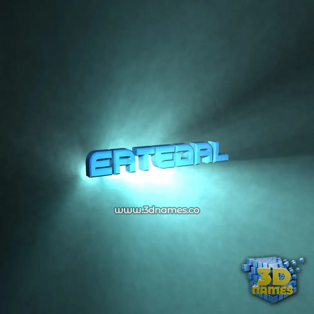eatedal in Light Shine style - 3D name wallpaper