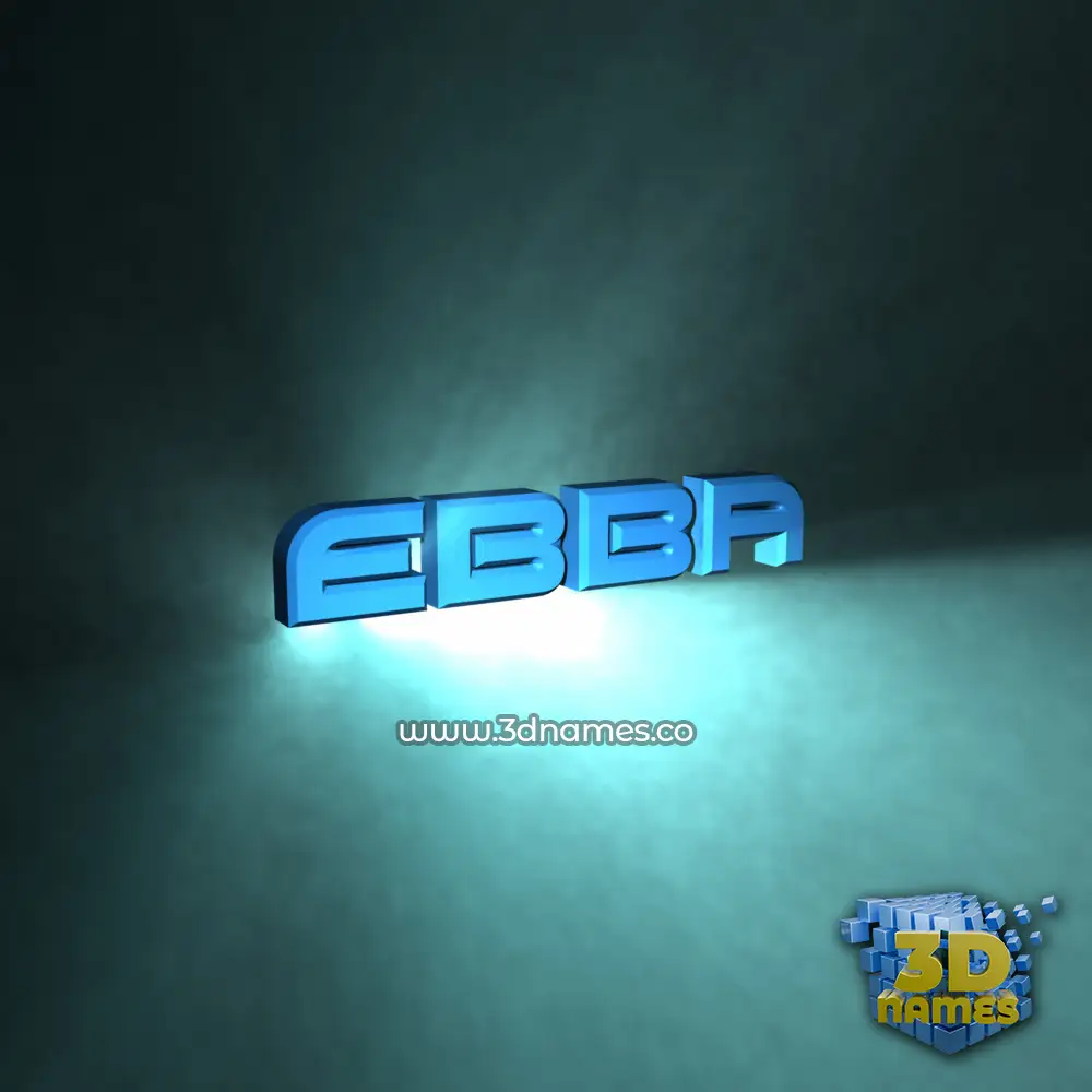 ebba in Light Shine style - 3D name wallpaper