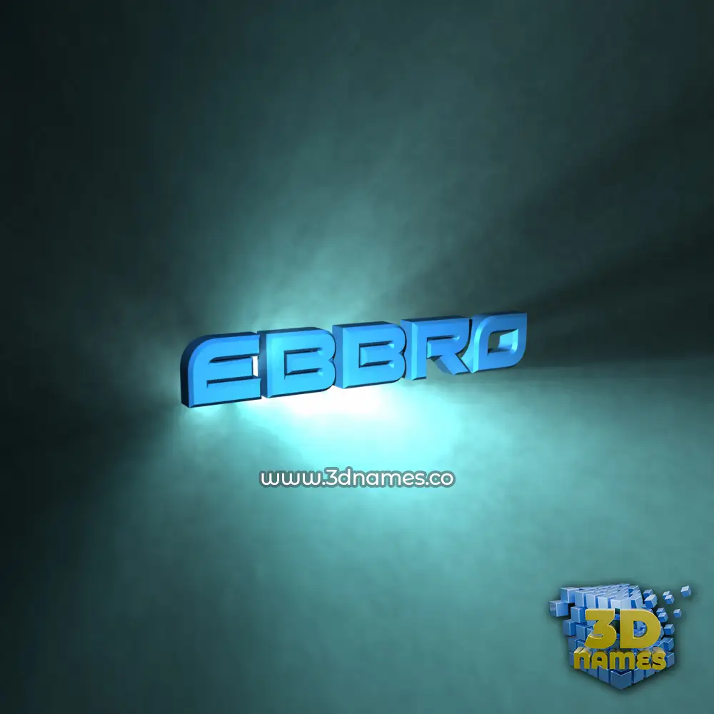 ebbro in Light Shine style - 3D name wallpaper