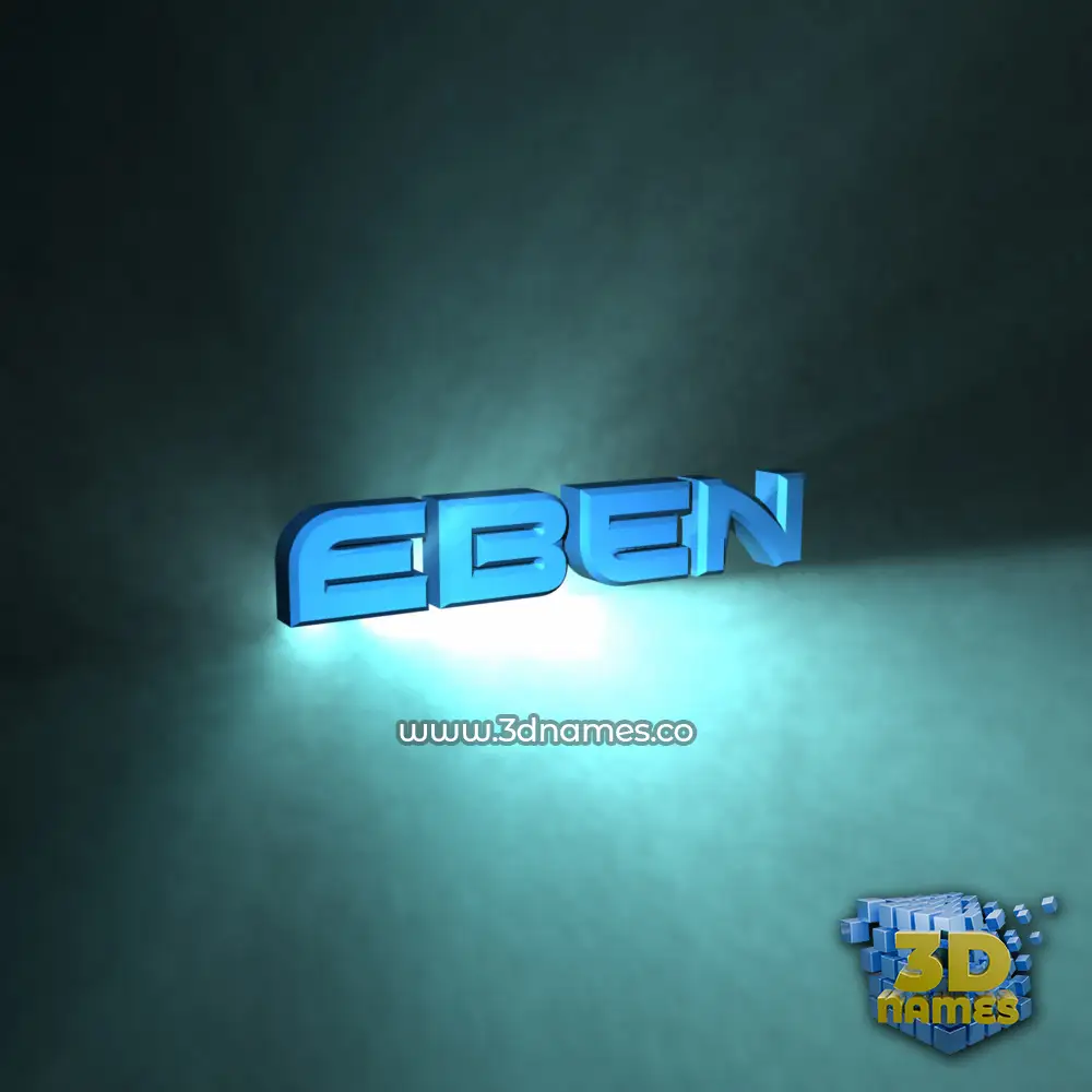 eben in Light Shine style - 3D name wallpaper