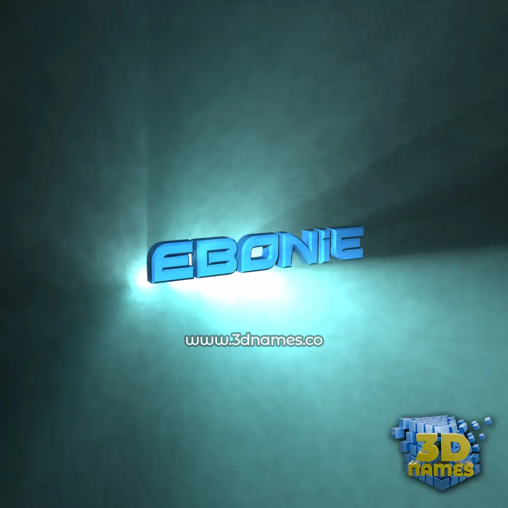 ebonie in Light Shine style - 3D name wallpaper