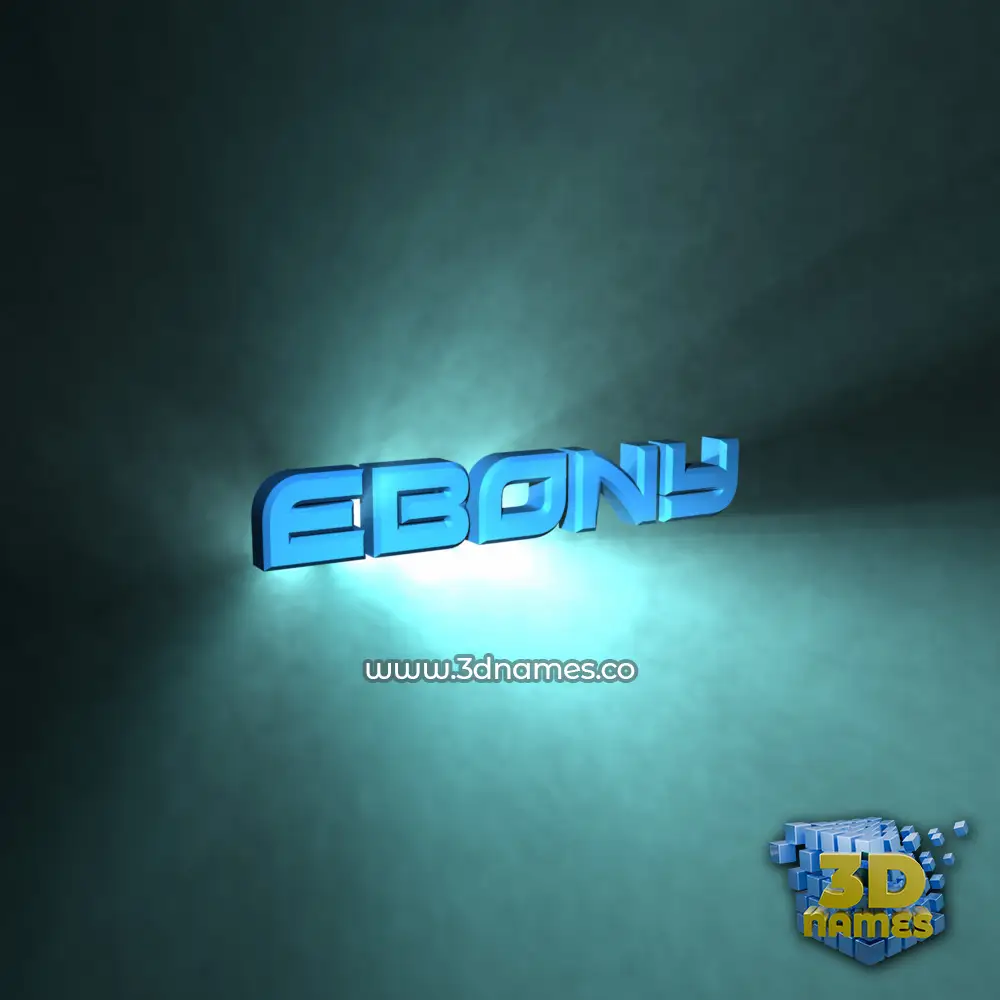 ebony in Light Shine style - 3D name wallpaper
