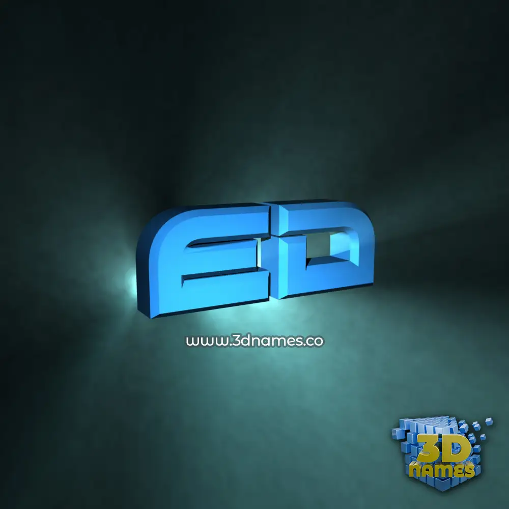 ed in Light Shine style - 3D name wallpaper