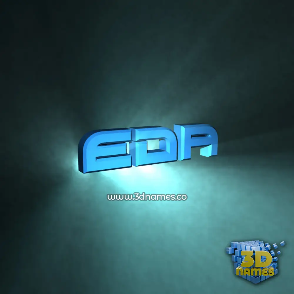 eda in Light Shine style - 3D name wallpaper