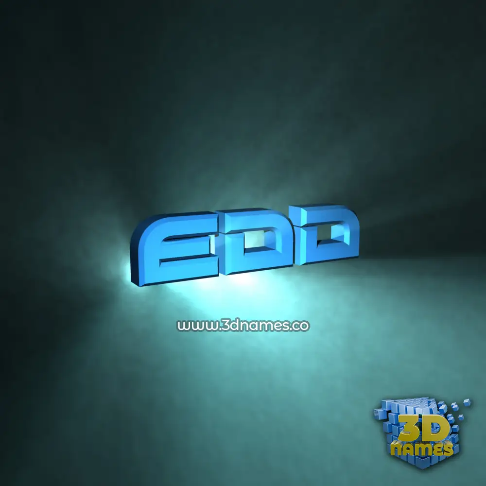 edd in Light Shine style - 3D name wallpaper