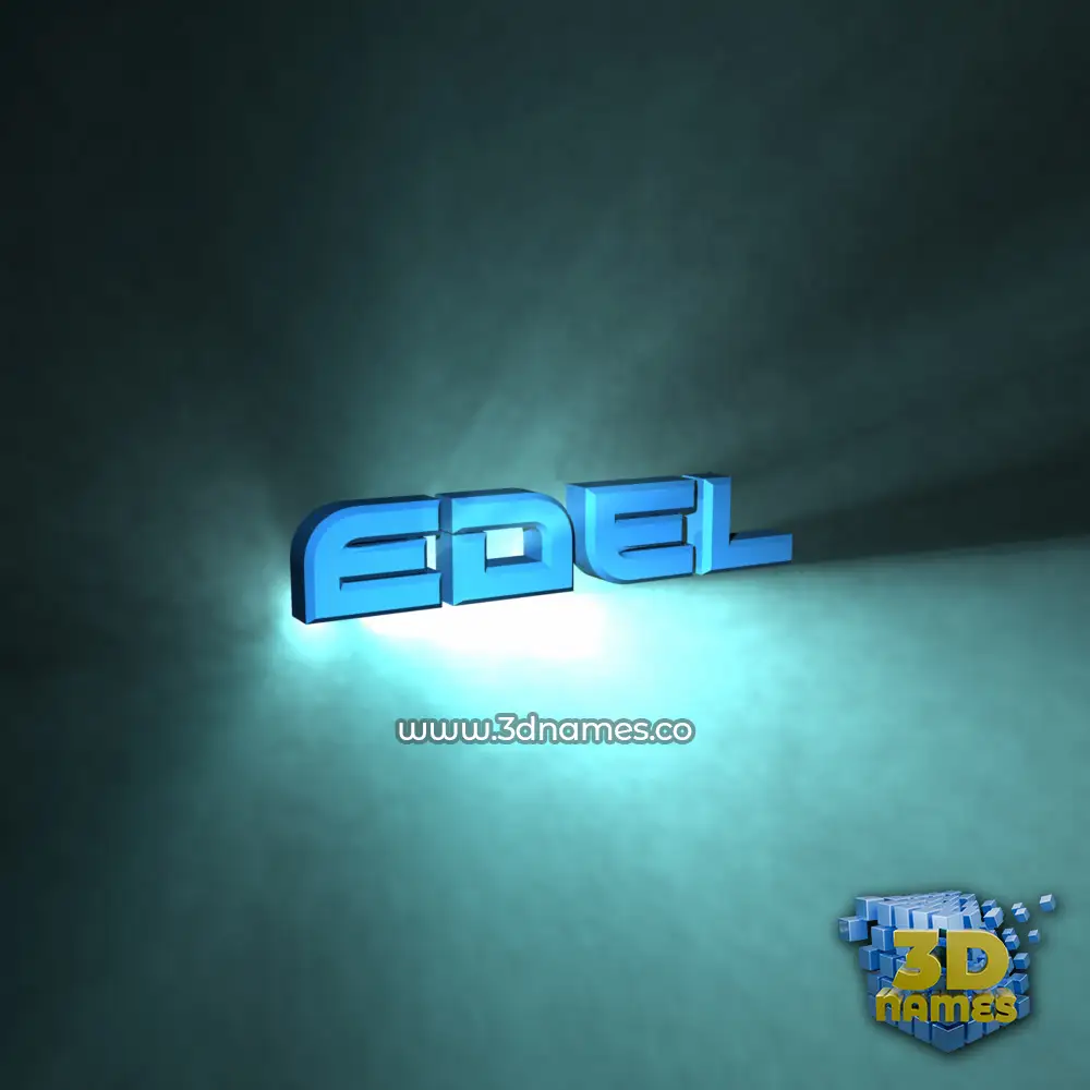edel in Light Shine style - 3D name wallpaper