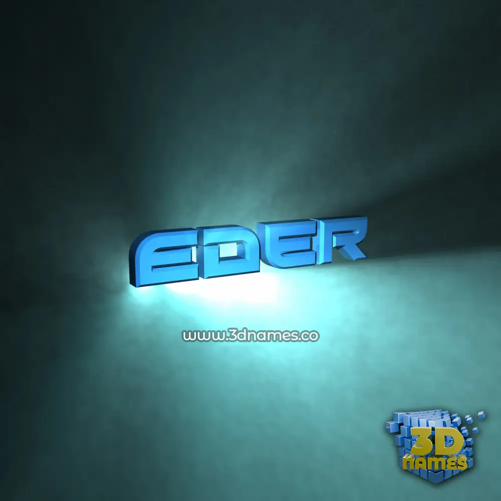 eder in Light Shine style - 3D name wallpaper