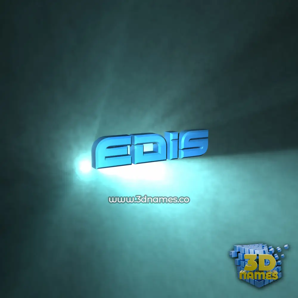 edis in Light Shine style - 3D name wallpaper