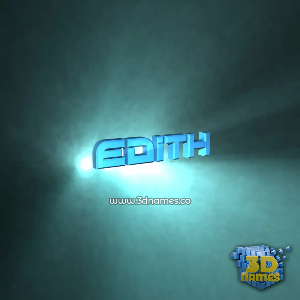 edith in Light Shine style - 3D name wallpaper