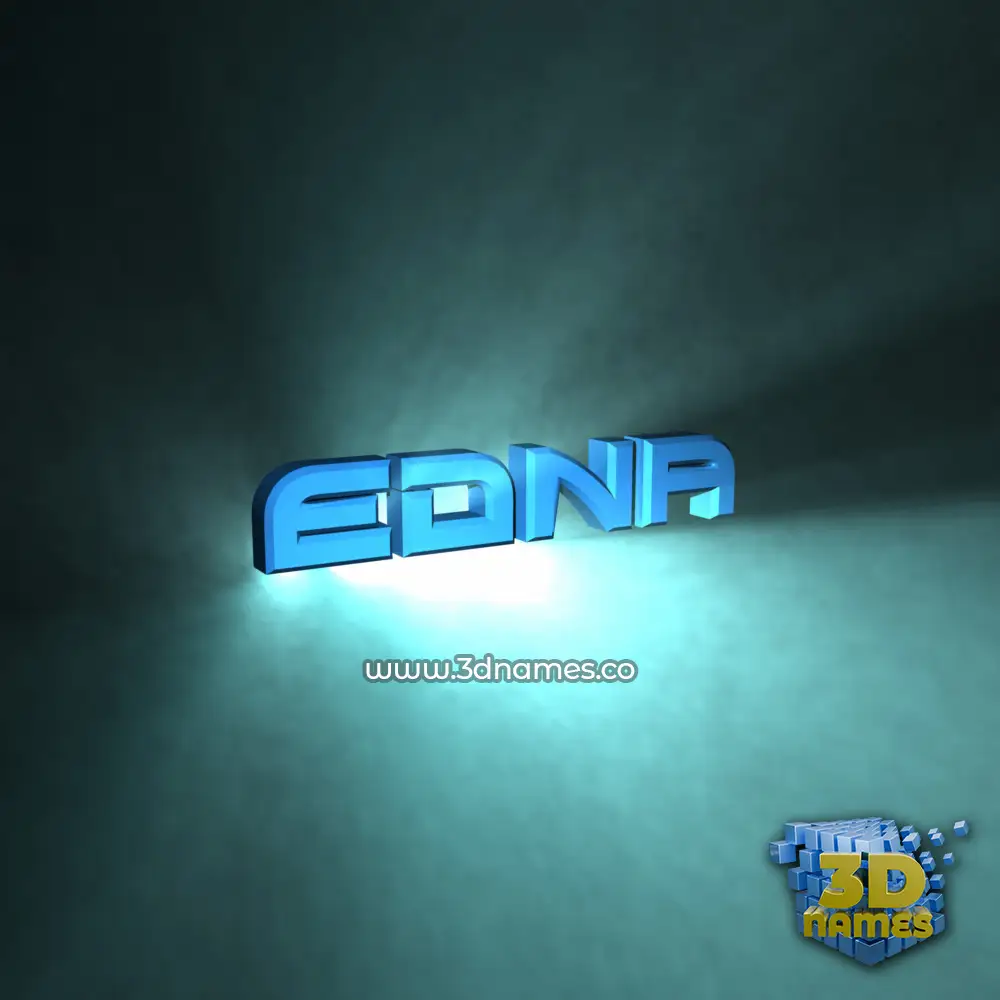 edna in Light Shine style - 3D name wallpaper