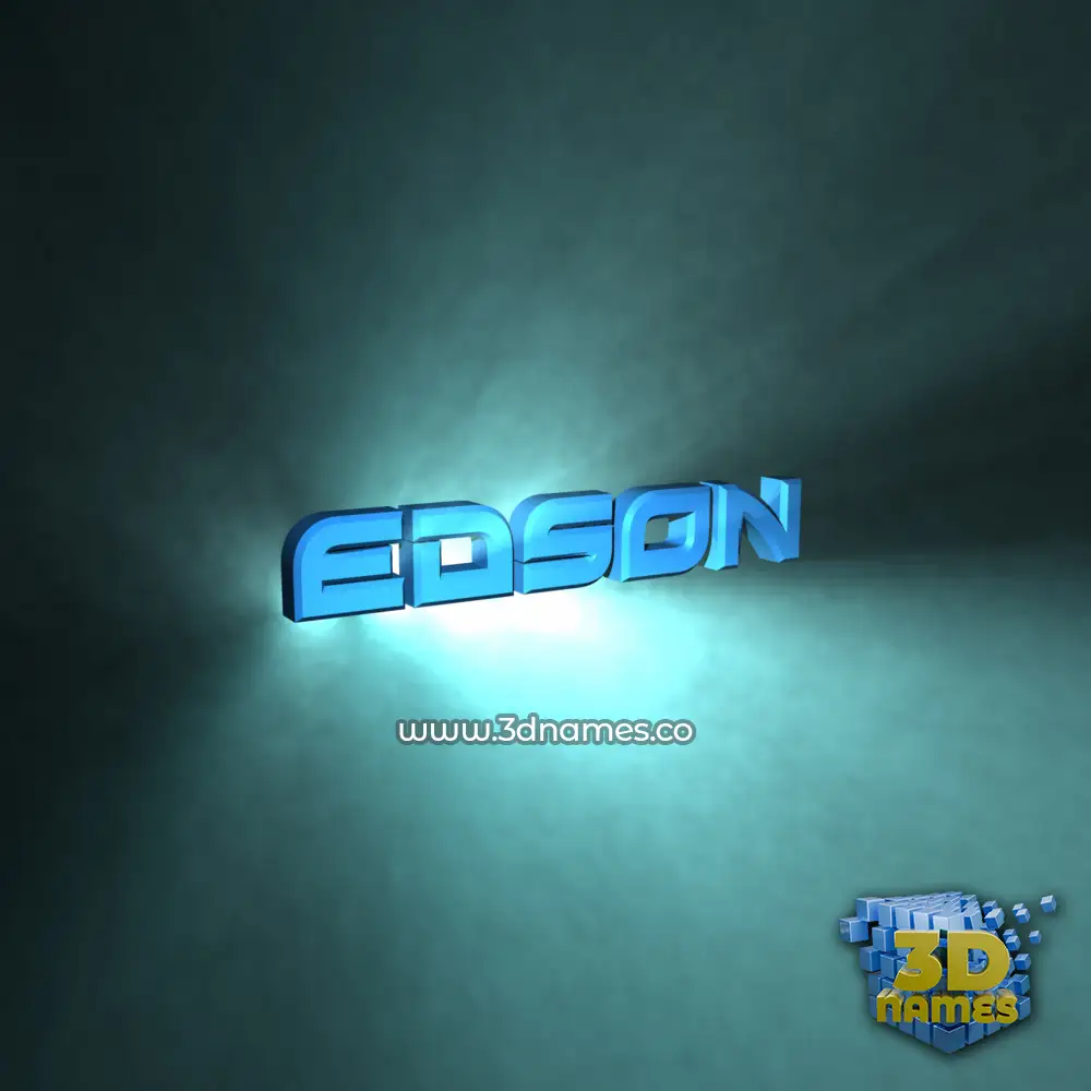 edson in Light Shine style - 3D name wallpaper