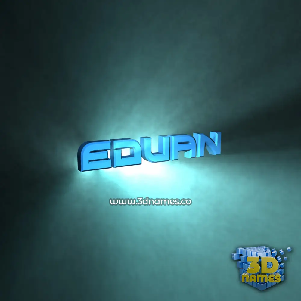 eduan in Light Shine style - 3D name wallpaper