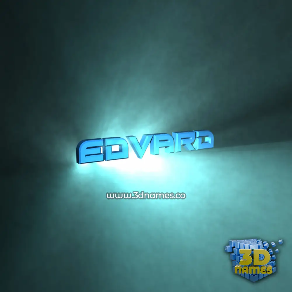 edvard in Light Shine style - 3D name wallpaper