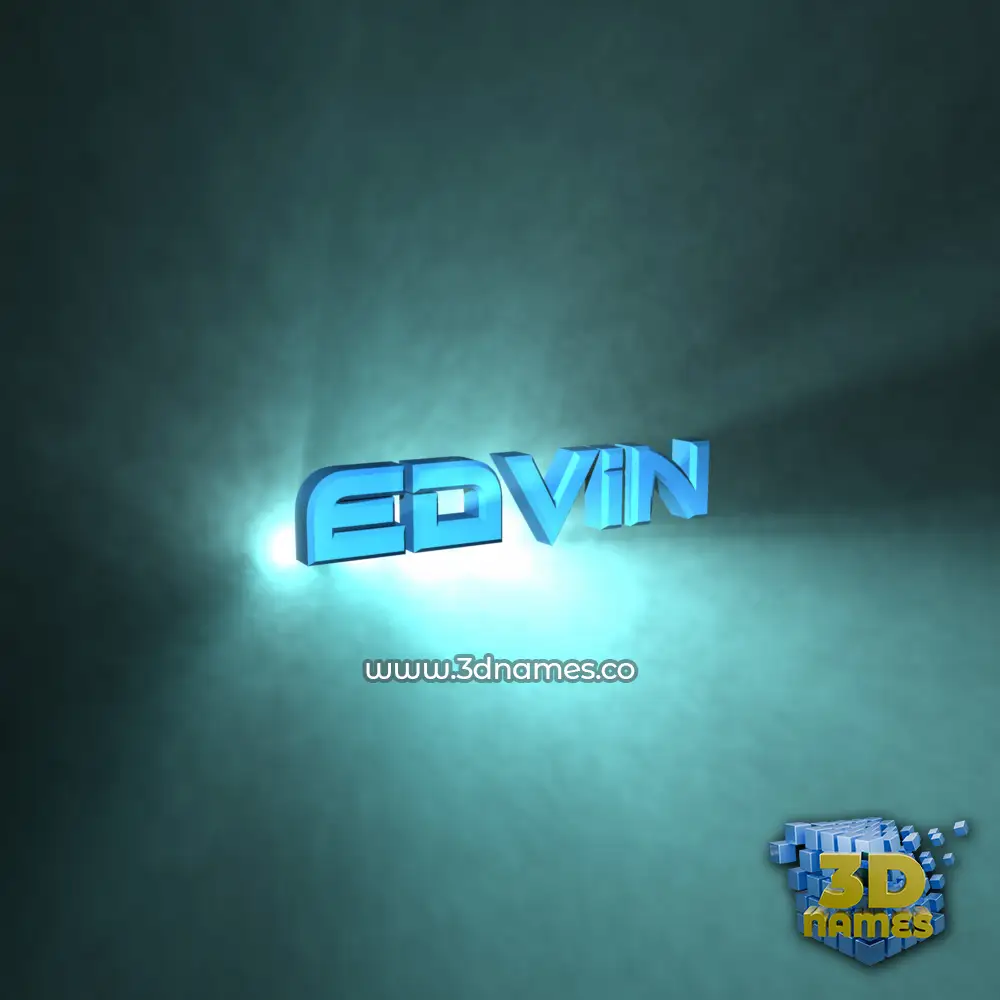 edvin in Light Shine style - 3D name wallpaper