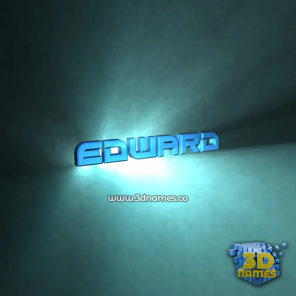 edward in Light Shine style - 3D name wallpaper