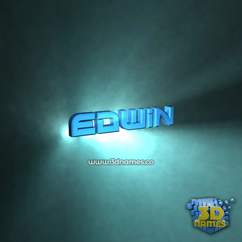 edwin in Light Shine style - 3D name wallpaper