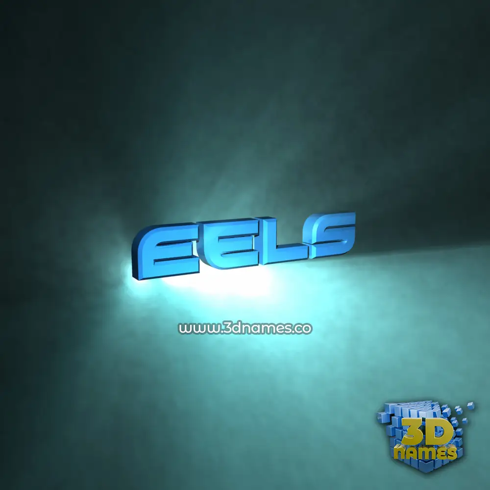 eels in Light Shine style - 3D name wallpaper