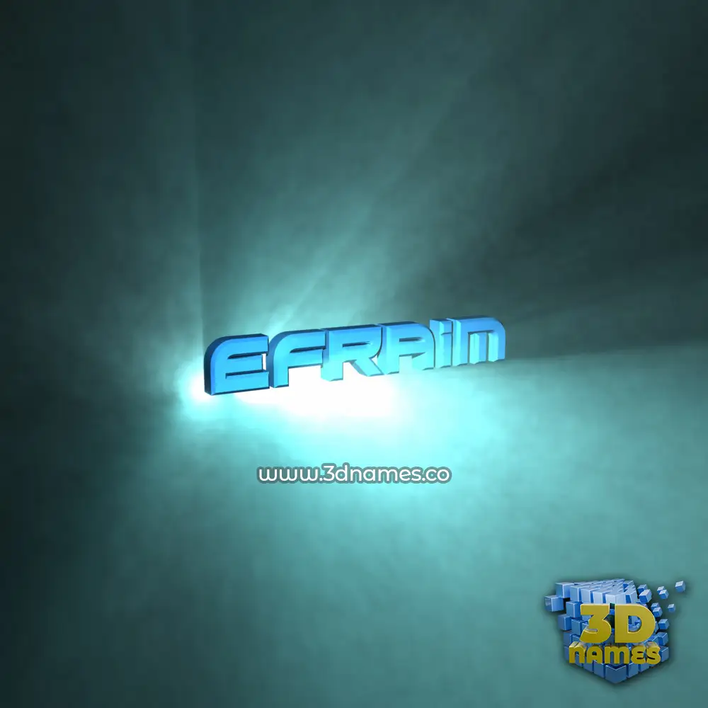 efraim in Light Shine style - 3D name wallpaper