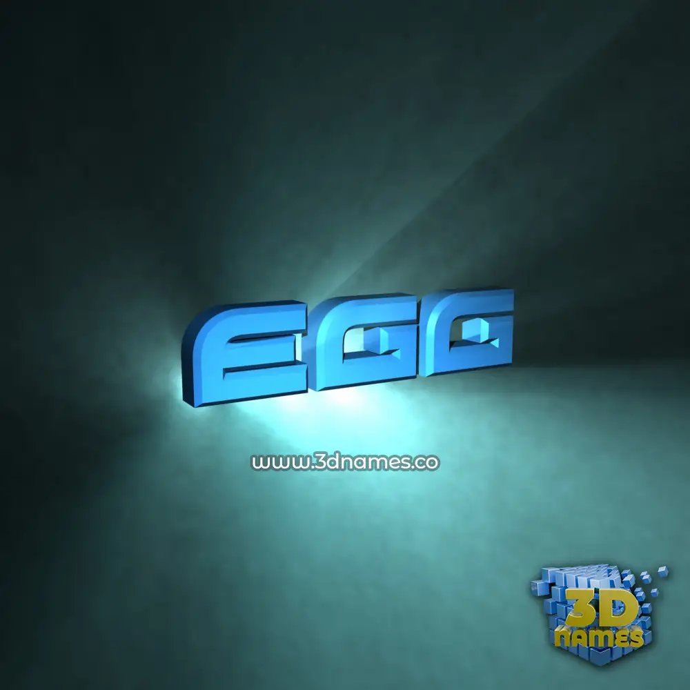 egg in Light Shine style - 3D name wallpaper