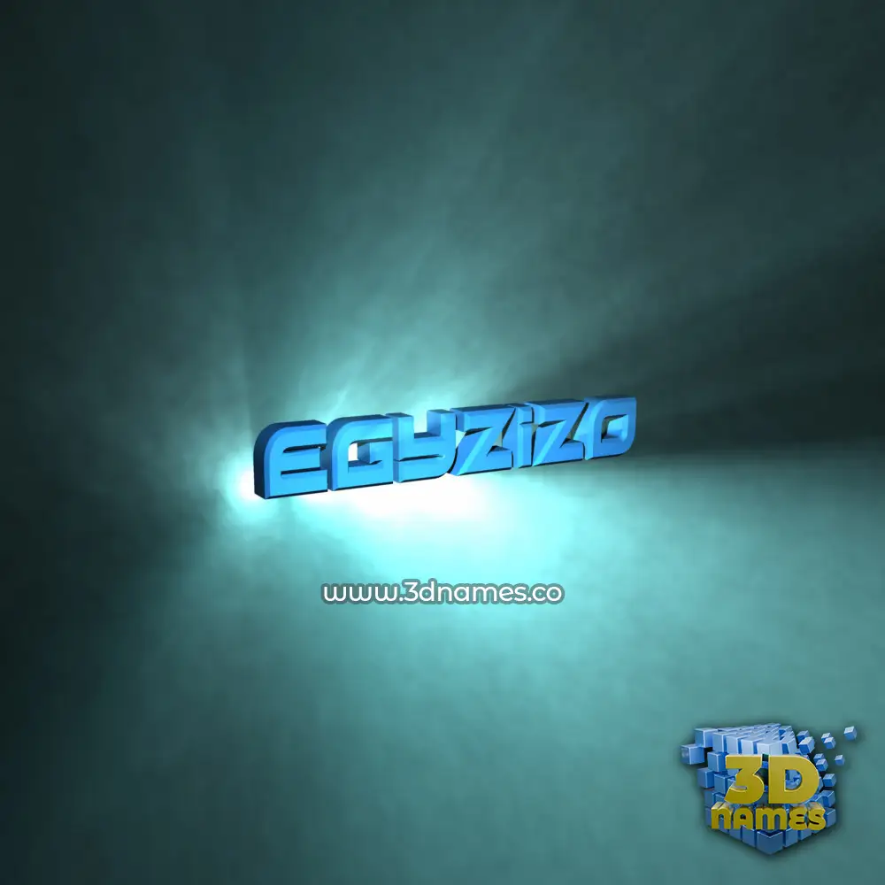 egyzizo in Light Shine style - 3D name wallpaper