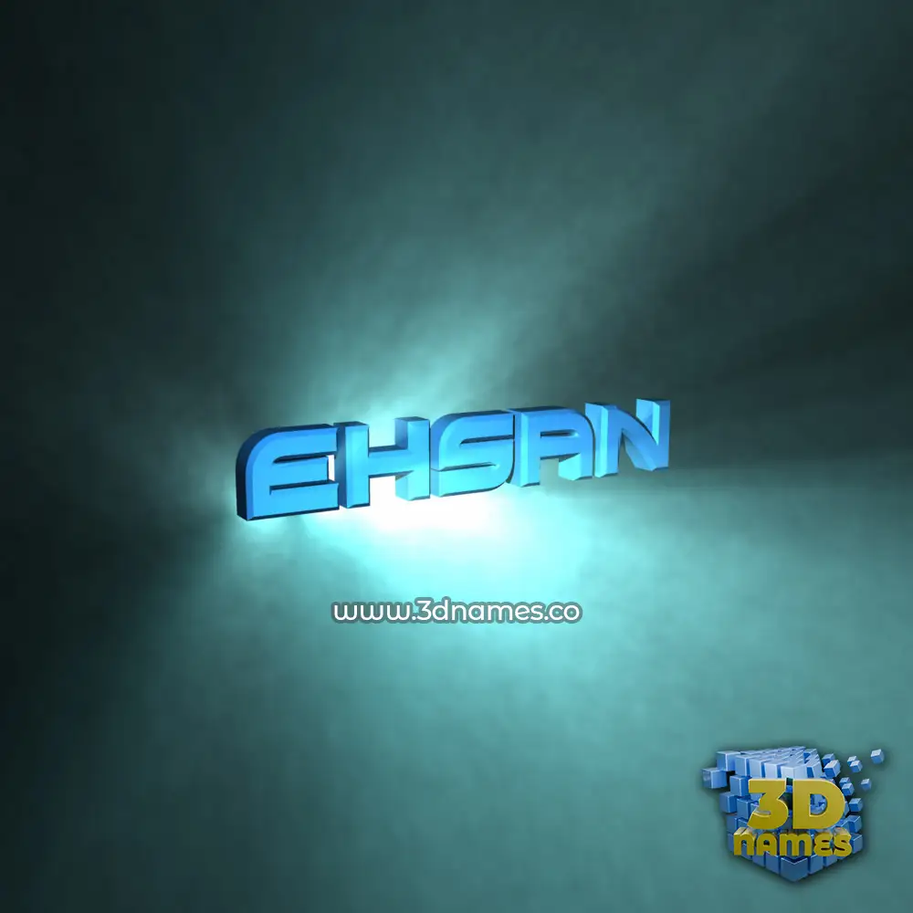 ehsan in Light Shine style - 3D name wallpaper