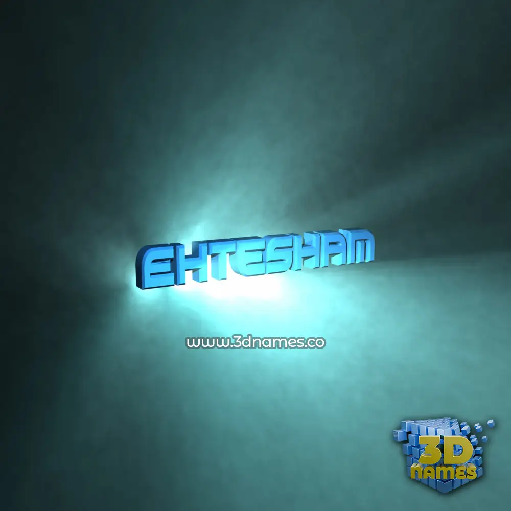 ehtesham in Light Shine style - 3D name wallpaper