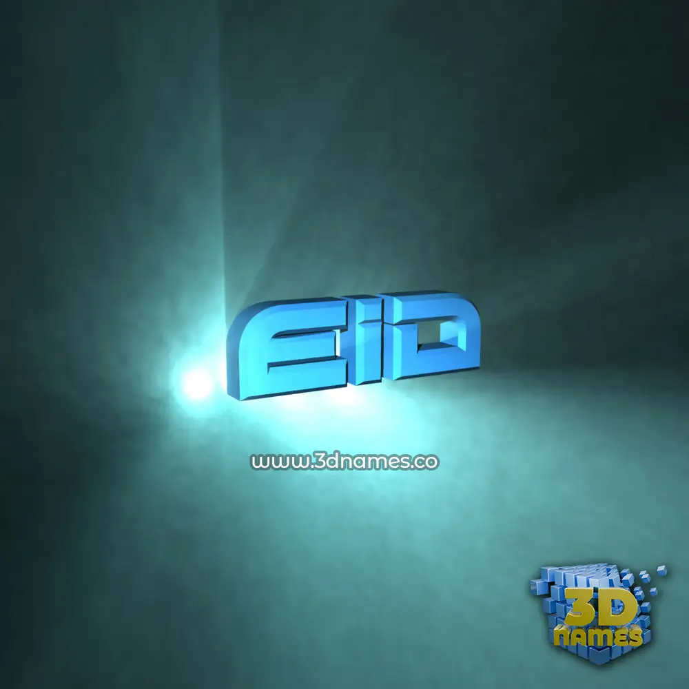 eid in Light Shine style - 3D name wallpaper