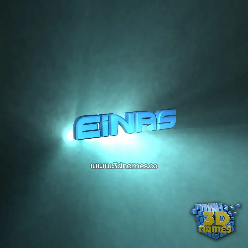 einas in Light Shine style - 3D name wallpaper
