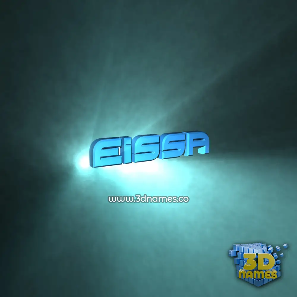 eissa in Light Shine style - 3D name wallpaper